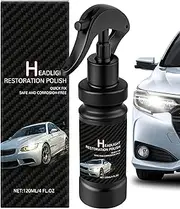 Setauoo Headlight Cleaner Spray, 120ml Headlight Cleaner Agent, Practical Car Headlamp Cleaning Restorer for RV Truck Automotive Sedan