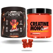 Creatine Monohydrate Gummies & Pre-Workout Gummies Twin Pack, 30 Serves