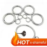 Stainless Steel Neck Collar / Handcuffs / Wrist Ankle Cuffs Restraint Binding