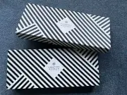 NEW! Crabtree & Evelyn EMPTY Striped Soap Boxes with Magnetic Closure