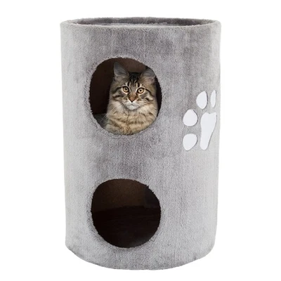 Petmaker 2 Story Gray Cat Tree Condo With Sisal Scratching And Plush Design