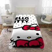 Hello Kitty Kids Plush Blanket, Twin/Full Size, 62 x 90, Sanrio