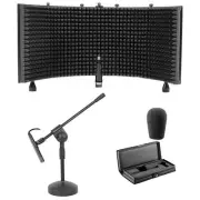 Audio Technica AT4051B Condenser Recording Microphone+Mic Stand+Isolation Shield