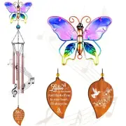 Butterfly Memorial Wind Chimes,Sympathy Gifts for Loss of Loved One,Sympathy ...
