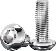 304 Stainless Steel Round Hex Socket Button Head Screws(18mm,M8 (5Pcs))
