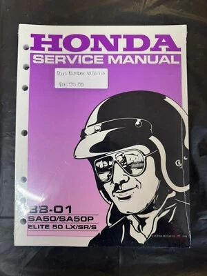 NEW OEM HONDA SERVICE MANUAL 1988-2001 SA50/P ELITE 50ES SB50P ELITE50E