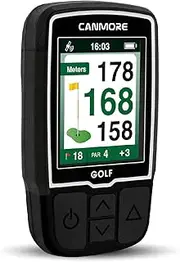 CANMORE Handheld Golf GPS HG200- Full-Color Display with 40,000+ Essential Golf Course Data and Score Sheet - Free Courses Worldwide and Growing - 4ATM Waterproof - 1-Year Warranty (Black)