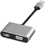 USB to VGA Converter - Computer TV Converter USB to VGA Cable | Plug and Play Display Video Cord Laptops Tablets Accessory for Meetings, Movies