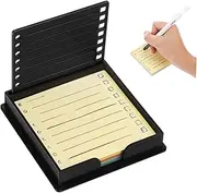 FUNNETOYU Versatile Note Pad Holder Memo Holder for Desk Sticky Tape Dispensers Paper Organizer