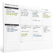 Weekly Planner Pad: To Do List Desk Notepad with Multiple Sections - 8.5x11" ...
