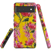 For Google Pixel 6 Case, Shielding Back Cover,Flower Pattern