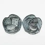 Cryptic Creative Mimic Decision Coin, RPG D2 Heads-Tails LARP TTRPG