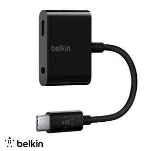 BELKIN 音頻轉接線3.5mm Audio + USB-C 充電分插器 F7U080btBLK