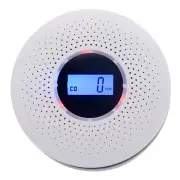 LCD CO Smoke Detector Live Human Voice Alarm Carbon Monoxide Leakage Sensor High Reliability