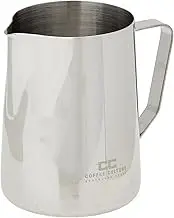 Coffee Culture Stainless Steel 1000Ml Milk Frothing Jug, Silver, CC-MJ1000