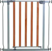 Dreambaby Cosmopolitan Baby Security Gate, Liberty Grey/Wood, 76 cm Size