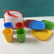 Tupperware Mini Party Cake Taker Plate Tumbler Set New Kids Mini