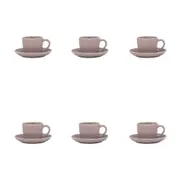 6PK Ecology Element Stoneware Espresso Cup & Saucer Coffee/Tea Tableware Lilac