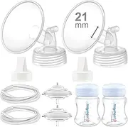 Maymom Pump Parts Compatible with Spectra S2 Spectra S1, 21mm Flange Valve Tube Bottle Backflow Protector, Not Original Spectra S2 Accessories Replace Spectra Duckbill Valve Spectra Bottle Spectra Flange