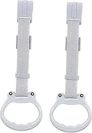 MOLUCKFU 2Pcs Playpen Pull Up Handles Adjustable Safety Rings for Walking Support Soft Cot Hanging Rings for Bed Exercises