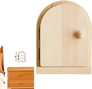 plsyyuw Door Outlet Cover Plate | No Drilling Household Socket Decorative Frame | Button Decoration, Solid Wood Protective Cover, Self-Adhesive Outlet Cover, Anti-Electric Shock Cover, Fairy Door