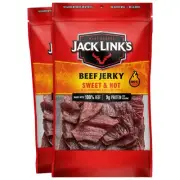 Beef Jerky, Sweet & Hot, Large Jerky Bags – Flavorful Meat Snacks, Ready to E...