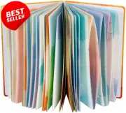 B5 Spiral Journal Notebook Hardcover 128 Pages w/Elastic Band Color Illustration