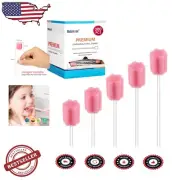 Gentle 300-Pc Pink Mouth Cleaning Swabs - Safe, Easy to Use & Hypoallergenic