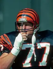 Offensive lineman Mike Wilson Cincinnati Bengals looks on from the- Old Photo 2