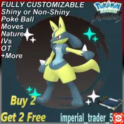Pokémon Legends Arceus ✨ Shiny Alpha Lucario ✨ W/ Best 6IV Customizable
