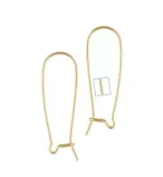14k Gold Filled 35mm Kidney Ear Wires #6209-3