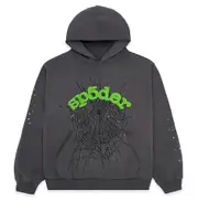 Sp5der Wait Web Hoodie Slatesweater Hooded Shirt -NMAOV GRAY S