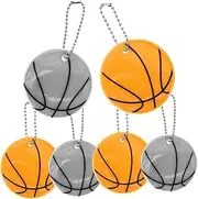 Abaodam Reflective Basketball Keychains for Boys Glow the Dark Pendant Reflectors for Sters Wheelchairs and Back High Intensity Visibility Accessories