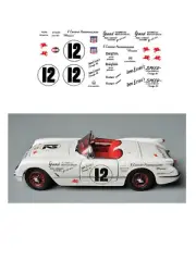 #12 Von Esser 1954 Corvette 1/64 scale decal fits AFX Tyco Aurora Auto World