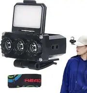 Head Lamps Led Rechargeable - Head Flashlight - Powerful Headlight with Motion Sensor, Waterproof 5 Modes Adjustable Hat Clip Light for Hiking Fishing Hunting Running Backpacking