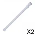 2 extendable batHRoom hanging shower curtain pole 40-70cm