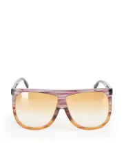 Purple & Brown Striped Gradient Sunglasses
