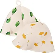 Ipetboom 2pcs Felt Sauna Hats Unique Print Design Water Absorbent Comfortable Bathing Accessory for Sauna Shower Spa Use Durable Material for Long Lasting Enjoyment