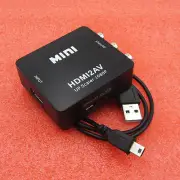 Mini Composite HDMI to Video AV CVBS 3RCA Converter Adapter 720p 1080p A2TM