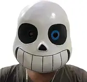 Undertales Sans Headger Latex Full Face Mask Party Cosplay Costume Props or Halloween White