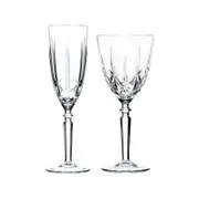 RCR Crystal Orchestra Cut Glass Wine Glasses and Champagne Flutes - 290ml, 200ml - 12pc Set
