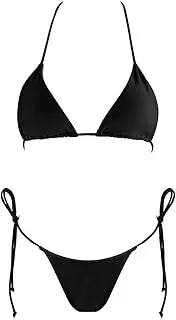 [ABAFIP] Womens Micro Tanning Bikini Kawaiii Japanese Cute Anime Lingerie Set Tiny Bra Thong Panty Bottom Extreme Swimsuit