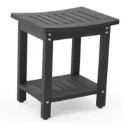 HDPS Shower Bench Seat, Shower Stool for Inside Shower Waterproof, Bath Black