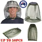 Mosquito Insect Head Net Mesh Protector Hat Fly Bee Bug Outdoor Fishing Up to 50