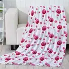 Pink Glossy Patronize Light Sky 3D Warm Plush Fleece Blanket Picnic Sofa Couch