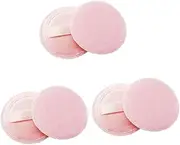 [FRCOLOR] 3sets Foundation Brush Puff Round 6x0.7cm Soft Cotton Puff for Makeup Safe for Sensitive Skin 8pcs*3