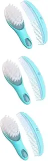 Totority 3 Sets Hair Brush Set for Newborn Massage Comb Soft Bristles Kit (Infant Comb)