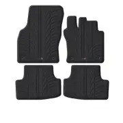 TRAVALL All Weather Floor Mats for VW Golf 2019- Hatchback Premium Black Rubber
