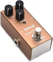 SAPHUE Digital Delay Guitar Effects Pedal Effect Pedals Time/Level/Repeat Knob with Steel Metal Shell Mini Single Type Dc 9V with True Bypass Switch for Multi Electric Guitar Kit