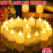 LED Battery Operated Flickering Flameless Romantic Wedding Decor Tealight Candle